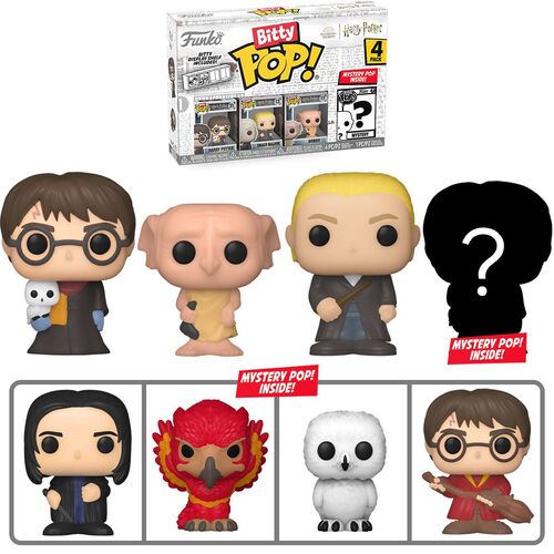 Funko Bitty Pop! Harry Potter - Harry Potter, Draco Malfoy, Dobby y ¿?