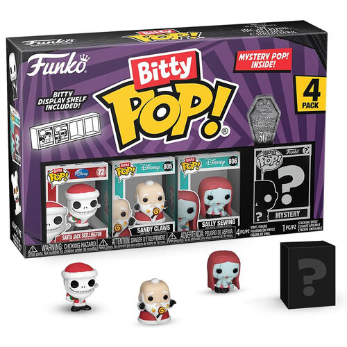 FUNKO BITTY POP! PESADILLA ANTES DE NAVIDAD - SANTA JACK, SANTA CLAVOS, SALLY Y ¿?