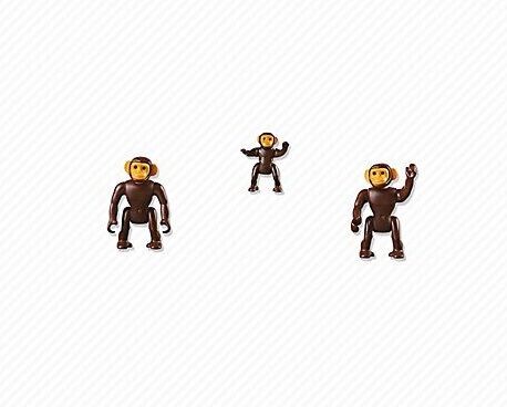 PLAYMOBIL - 2 CHIMPANCÉS CON BEBÉ