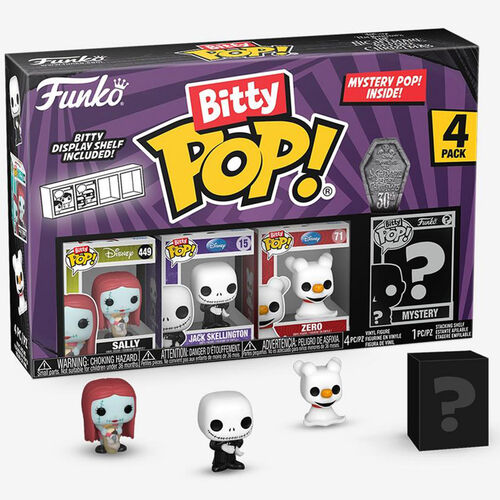 FUNKO BITTY POP! PESADILLA ANTES DE NAVIDAD - SALLY, JACK SKELETON, ZERO Y ¿?