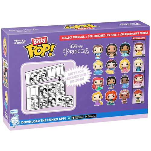 Funko Bitty Pop! Princesas Disney - Bella, Pocahontas, Jasmine y ¿?