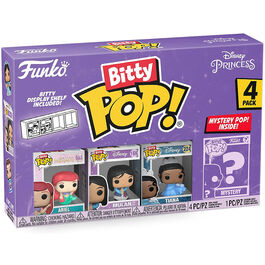 FUNKO BITTY POP! PRINCESAS DISNEY - ARIEL, MULAN, TIANA Y ¿?