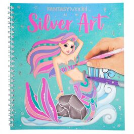 TOP MODEL - LIBRO PARA COLOREAR ARTE SOBRE PLATA FANTASY MODEL