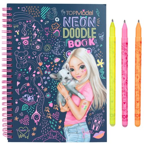 TOP MODEL - CUADERNO DE DIBUJO CON BOLÍGRAFOS DE NEÓN