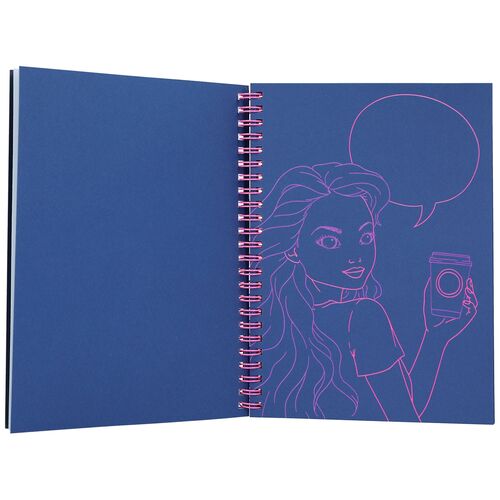 TOP MODEL - CUADERNO DE DIBUJO CON BOLÍGRAFOS DE NEÓN