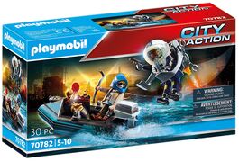 Playmobil Policía Mochila Propulsora: detención del ladrón de arte
