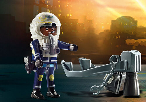 Playmobil Policía Mochila Propulsora: detención del ladrón de arte