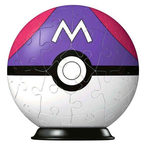 RAVENSBURGER PUZZLE 3D POKÉMON MASTERBALL MORADA 54 PIEZAS