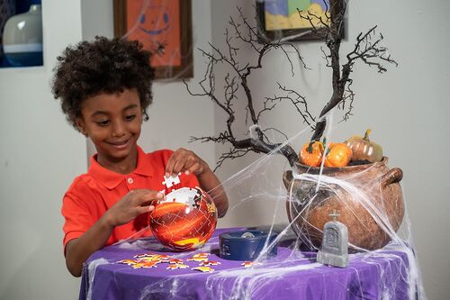 Ravensburger Puzle 3D Calabaza de Halloween Lámpara de Noche 74 Piezas