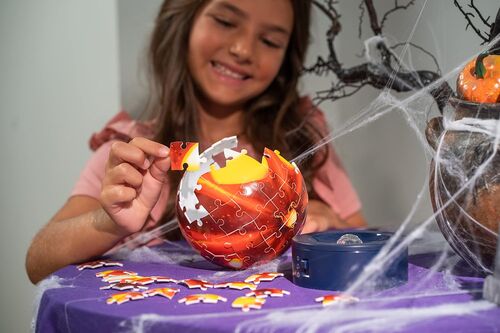 Ravensburger Puzle 3D Calabaza de Halloween Lámpara de Noche 74 Piezas