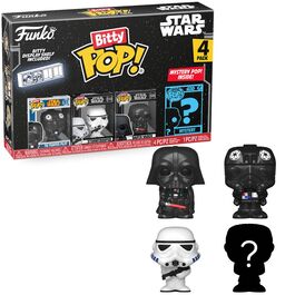 Funko Bitty Pop! Star Wars - Piloto TIE, Stormtrooper, Darth Vader y ¿?