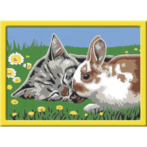 Ravensburger CreArt Kit Pintura Gato y Conejo en el Prado