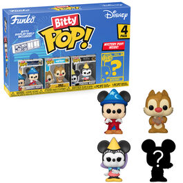 FUNKO BITTY POP! MICKEY Y SUS AMIGOS - MICKEY HECHICERO, CHOP, PRINCESA MINNIE Y ¿?