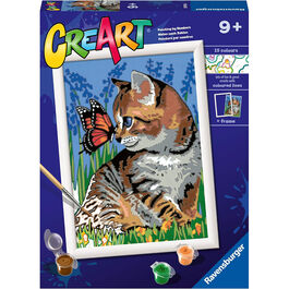Ravensburger CreArt Kit Pintura Gatito y Mariposa