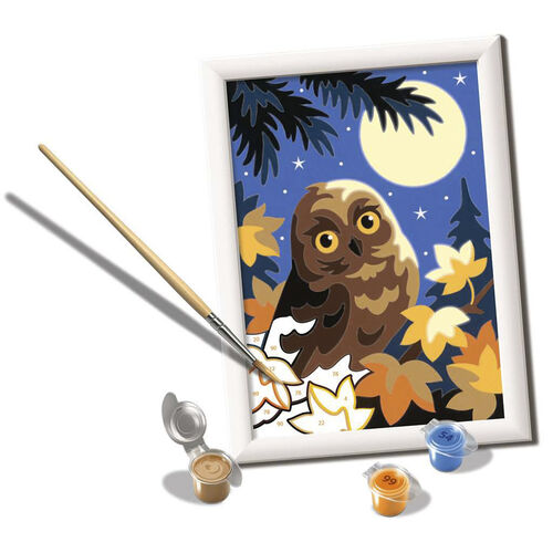 Ravensburger CreArt Kit Pintura Lechuza a la Luz de la Luna
