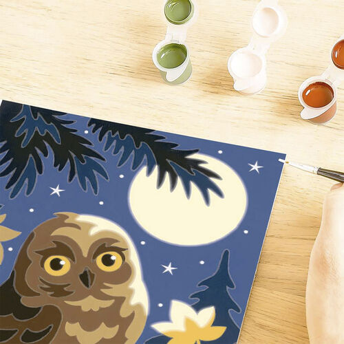 Ravensburger CreArt Kit Pintura Lechuza a la Luz de la Luna