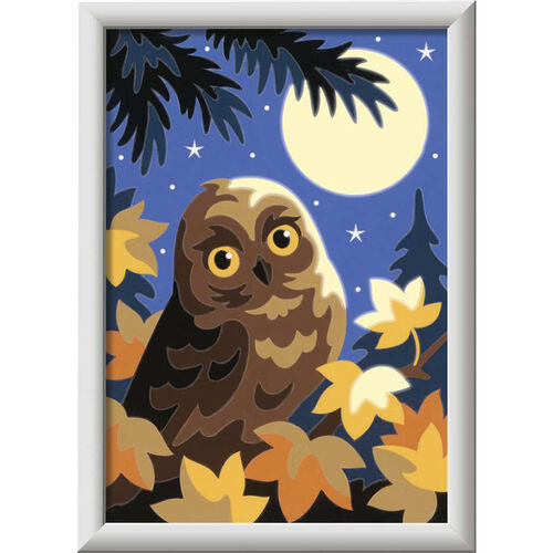 Ravensburger CreArt Kit Pintura Lechuza a la Luz de la Luna
