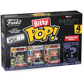 Funko Bitty Pop! La Saga del Infinito - Hulk, Viuda Negra, Ojo de Halcón y ¿?