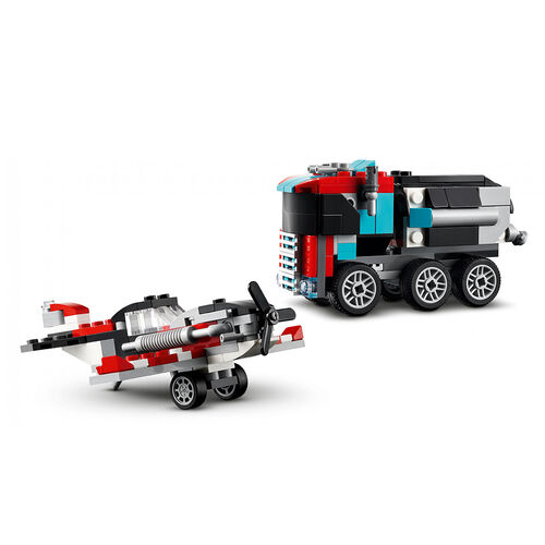 Lego Creator 3en1 - Camión Plataforma con Helicóptero