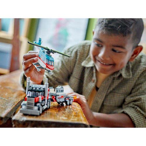 Lego Creator 3en1 - Camión Plataforma con Helicóptero