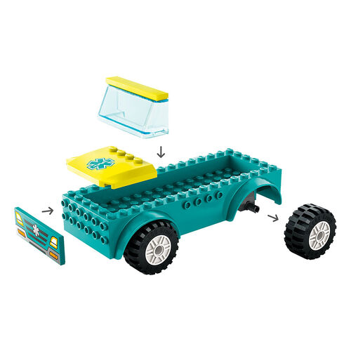 Lego City - Ambulancia de emergencias y Chico con Snowboard