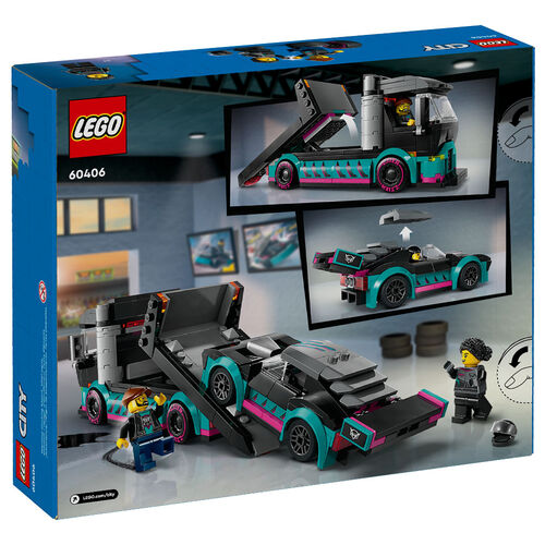 LEGO CITY - COCHE DE CARRERAS Y CAMIÓN DE TRANSPORTE