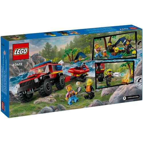 LEGO CITY - CAMIÓN DE BOMBEROS 4X4 CON BARCO DE RESCATE