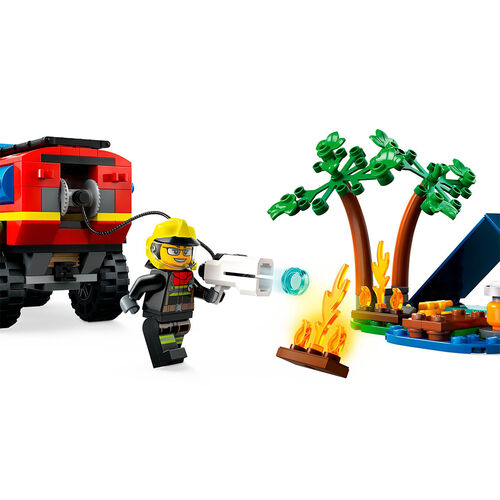 LEGO CITY - CAMIÓN DE BOMBEROS 4X4 CON BARCO DE RESCATE