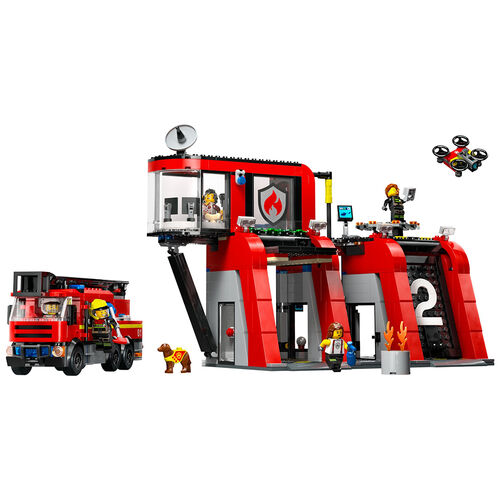 LEGO CITY - PARQUE DE BOMBEROS CON CAMIÓN DE BOMBEROS
