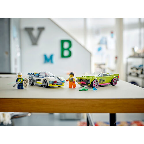 LEGO CITY - COCHE DE POLICÍA Y POTENTE DEPORTIVO