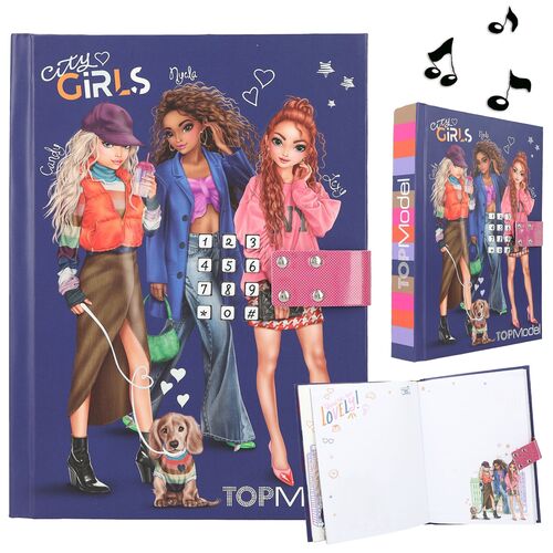 TOP MODEL - DIARIO CON CÓDIGO SECRETO CITY GIRLS