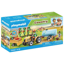 PLAYMOBIL - TRACTOR CON REMOLQUE Y CISTERNA