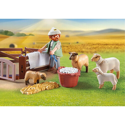 PLAYMOBIL - PASTOR CON REBAÑO DE OVEJAS