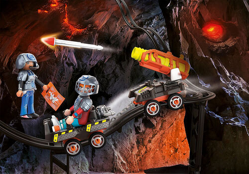 PLAYMOBIL - DINO RISE: DINO MINA VAGONETA CON MISIL