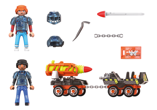PLAYMOBIL - DINO RISE: DINO MINA VAGONETA CON MISIL