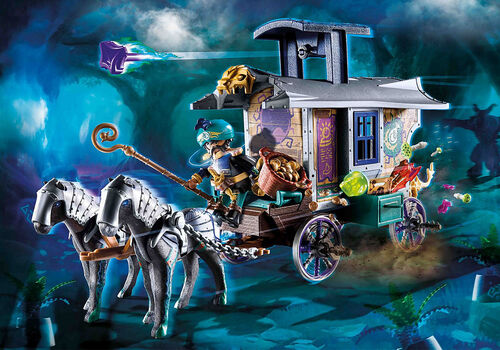 PLAYMOBIL - VIOLET VALE: CARRUAJE DE MERCADERES