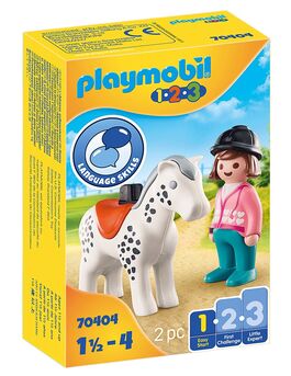 PLAYMOBIL - 1.2.3: JINETE CON CABALLO
