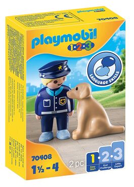 PLAYMOBIL - 1.2.3: POLICÍA CON PERRO