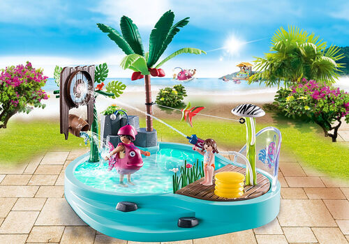 PLAYMOBIL - PISCINA DIVERTIDA CON ROCIADOR DE AGUA