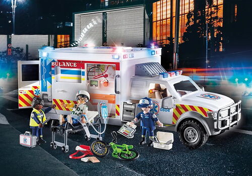PLAYMOBIL - VEHÍCULO DE RESCATE: US AMBULANCIA