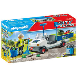 PLAYMOBIL - LIMPIEZA URBANA CON COCHE ELÉCTRICO