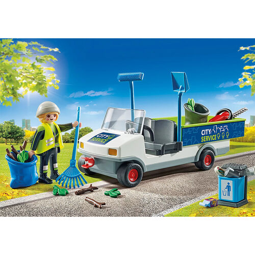 PLAYMOBIL - LIMPIEZA URBANA CON COCHE ELÉCTRICO
