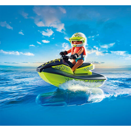 PLAYMOBIL - BOTE DE BOMBEROS CON MOTO ACUÁTICA