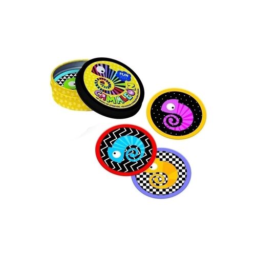 IMAGILAND - JUEGO DE CARTAS REDONDAS CAMALEÓN CON CAJA