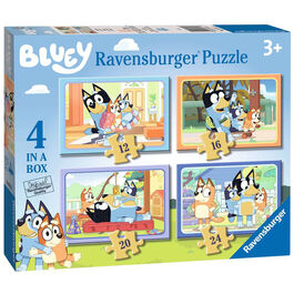 RAVENSBURGER 4 PUZLES PROGRESIVOS BLUEY 12/16/20/24 PIEZAS