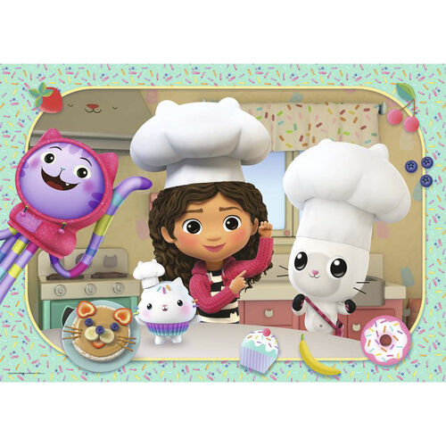 RAVENSBURGER PUZLE GIGANTE DE COCINANDO EN LA CASA DE MUÑECAS DE GABBY 24 PIEZAS