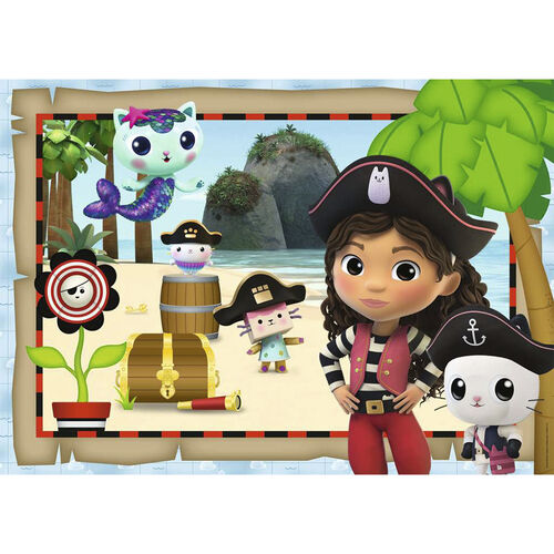 RAVENSBURGER PUZLE GIGANTE DE PIRATAS EN LA CASA DE MUÑECAS DE GABBY 24 PIEZAS
