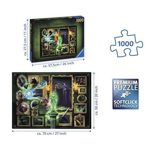 RAVENSBURGER PUZLE VILLANOS DE DISNEY - MALÉFICA 1000 PIEZAS