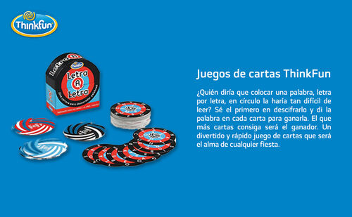 ThinkFun Juego de Cartas - Letra a Letra
