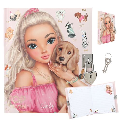 TOP MODEL - DIARIO DE PERRITO CON CANDADO KITTY AND DOGGY